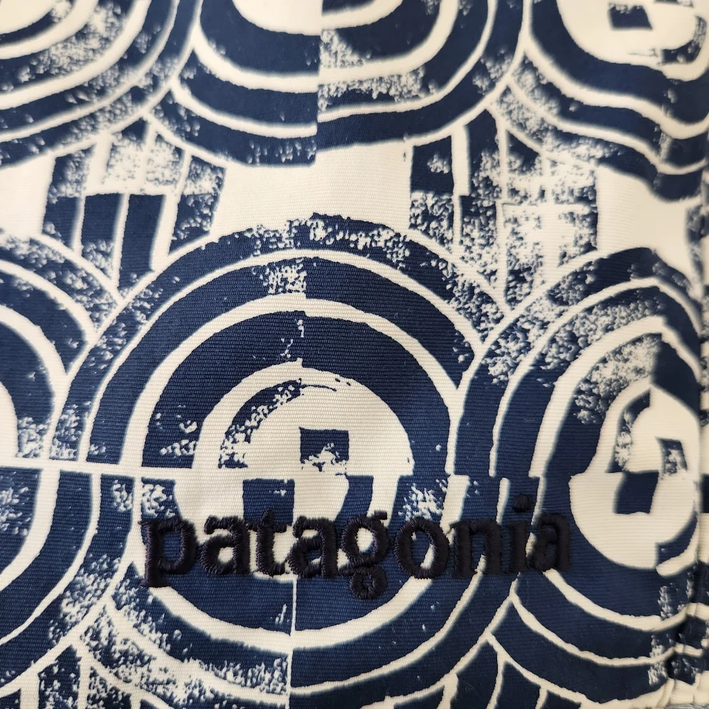 Patagonia Paddler Board Shorts Mens 36 Swim Trunks Blue Geometric